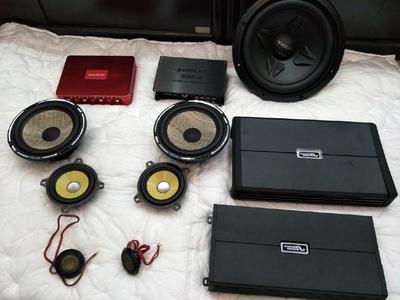 悅達(dá)起亞汽車(chē)音響改裝~深圳汽車(chē)音響勁浪三分頻改裝